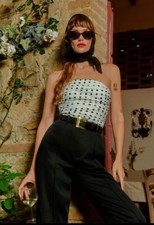 Reformation polka dot corset top 4