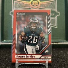Saquon Barkley 2024 Donruss Football Red Press Proof Card Eagles #32
