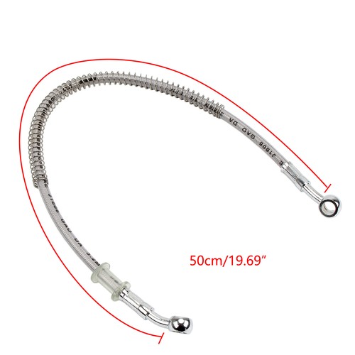 Universal Motorcycle Brake Hose Oil Pipe Line Braided Kits Fitting Ends 39-150cm - Foto 14 di 28