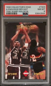 1996 Collectors Edge A. English/Kobe Bryant RC Time Warp Holofoil /2500 PSA 8