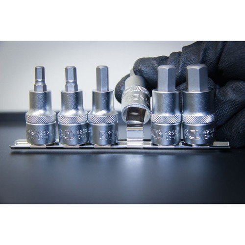 Juego de brocas hexágono interior, accionamiento 12,5 mm (1/2"), hexagonal 6-14 mm 6 piezas - Imagen 2 de 4