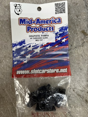 Mid-America - MAR137 - Graphite Pampa Guide Threaded (4 guides) 1/24 Slot Car
