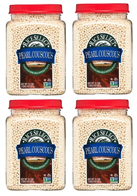 4 Jars RiceSelect Pearl Couscous Toasted Israeli-Style Pasta Kosher 24.5 oz 4-Pk