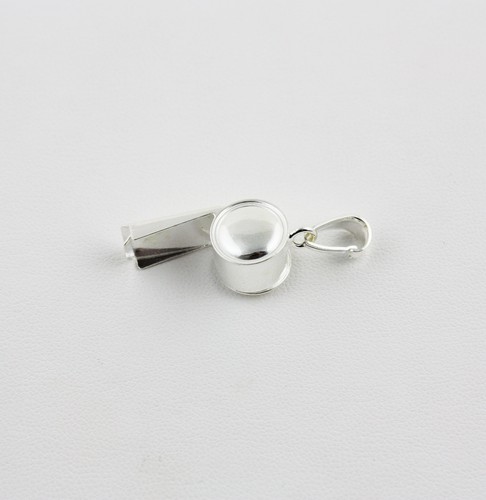 Pendentif Sifflet en Argent 925 Rhodié En Différentes Mésures - Bild 6 von 10