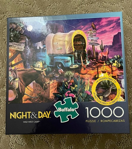 Puzzle Jeux de Buffle 1000 pièces « Nuit et Jour » (objets cachés) - Photo 1/3