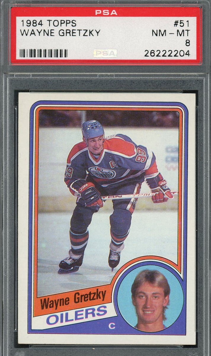 Wayne Gretzky Edmonton Oilers 1984 Topps Hockey Card #51 Graded