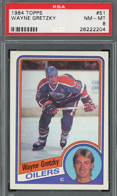 Wayne Gretzky Edmonton Oilers 1984 Topps Hockey Card #51 Graded