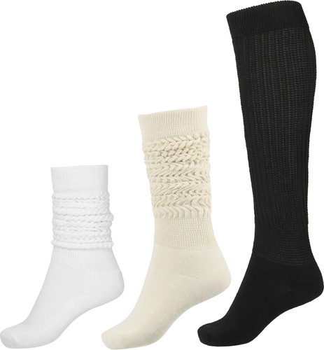 Women's 3Pairs Slouch Socks Soft Scrunch Knit Knee High Scrunch Warm Socks 5-11 - Picture 3 of 8