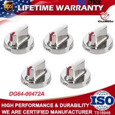 5PACK DG64-00472A Stove Knobs For Samsung Gas Range Oven Stove NX58F5500SS AA-01
