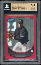 2013 Bowman Chrome Draft Tim Anderson Red Refractor /5 BGS 9.5 True Gem BDPP13