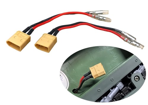 Henglong 1/16 RC Tank 7.0V Battery Connection Board JY60 Connector Wire 12cm 2pc - Picture 1 of 4