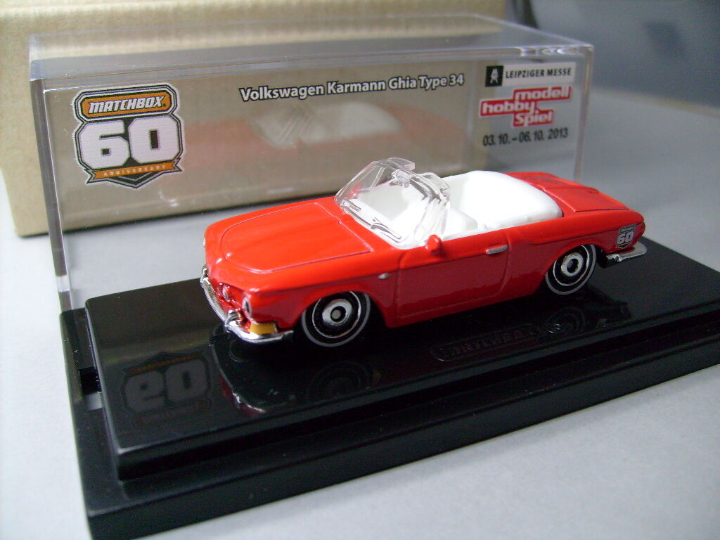 Matchbox 2013 Leipzig Volkswagen Karmann Ghia Type 34 Congreenible Red with Crystal Case Matchbox 2013 Leipzig Volkswagen Karmann Ghia Type 34 Congreenible Red with Crystal Case