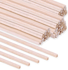 120 Pcs Balsa Wood Sticks 1/8 X 1/8 X 12 Inch Wood Strips Balsa Square Wooden