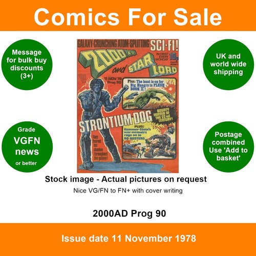 2000AD comics #11-99 - Choose prog issues - 1977 1978 1979 - Early Judge Dredd - Picture 89 of 103
