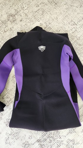 Nassanzüge Damen SMALL Ganzkörper 3MM Neopren Kaltwasser Tauchanzug schwarz/lila - Bild 12 von 15