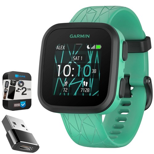 Garmin Bounce Kids Smartwatch, Green Burst, Converter Adapter & Warranty Bundle - Zdjęcie 3 z 11