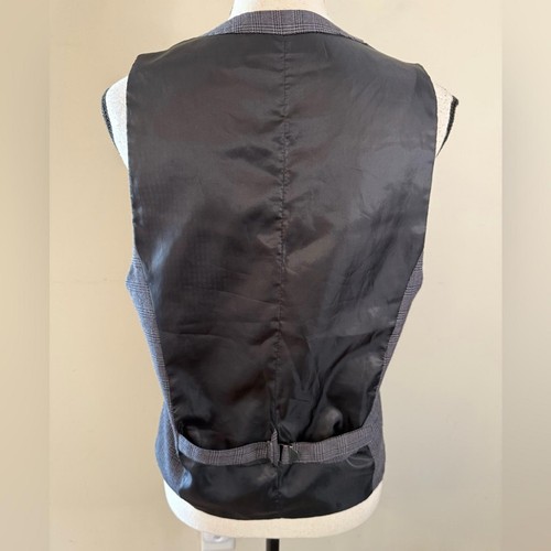 Sovereign Code vest gray plaid outer blue white  plaid SZ SM - Picture 3 of 11