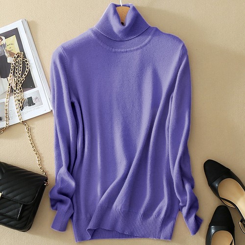 Damen Pullover Strickpullover -Pullover Pulli Rollkragen Warm Feinstrick - Bild 13 von 16