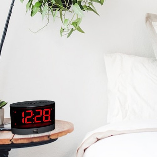 Extra Loud LED Alarm Clock for Heavy Sleepers Wireless Bed Shaker with 2 Alarms - Picture 5 of 8