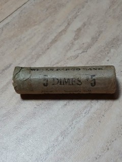 ROOSEVELT ROLL SILVER DIMES 1955 S ORIGINAL BANK WRAPPED | UNOPENED/UNTAMPERED