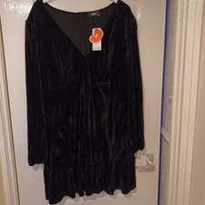 Velvet Solid Mini Dress From Cider 4XL