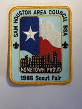 Vintage 1986 Scout Fair Sam Houston Area Council Boy Scouts of America BSA Patch