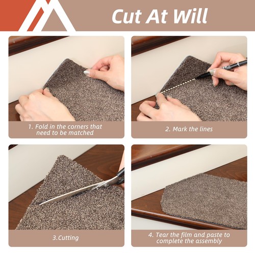 Stair Treads Non-Slip Carpet Mat 28inX9in Indoor Stair Runners for Wooden Ste... - Picture 3 of 9