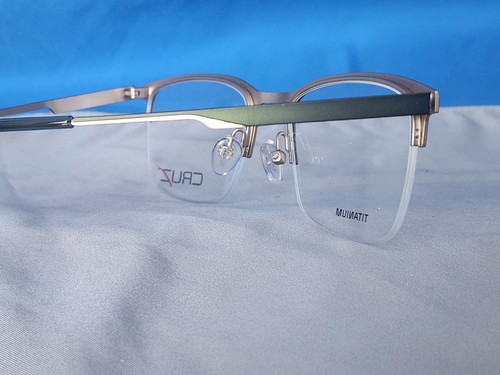 Neu Herren Cruz Brillengestell I 595 Oliv Titan Halbrandlos 52-20-145 - Bild 11 von 16