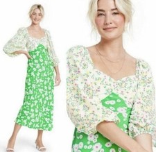 Rixo x Target Long Sleeve Ditzy Floral Daisy Boho Peasant Dress Size 10 NEW