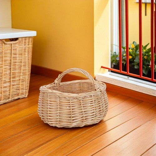 Cestino Portaoggetti in Vimini Cestini per Ripiani Piccolo Organizzazione Bagno - Foto 6 di 12