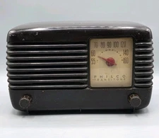 VINTAGE 1949 Philco 5-Tube AM Radio Model 49-500, PARTS or REPAIR