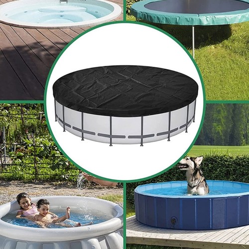 8FT Round Swimming Pool Cover Outdoor Pool Cover For Above Ground Pool - Bild 2 von 10