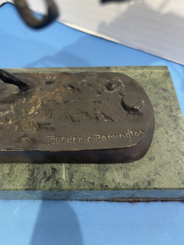 Bronco Buster Cowboy auf Bucking Horse Bronzeskulptur Kunst von Frederic Remington - Bild 2 von 10