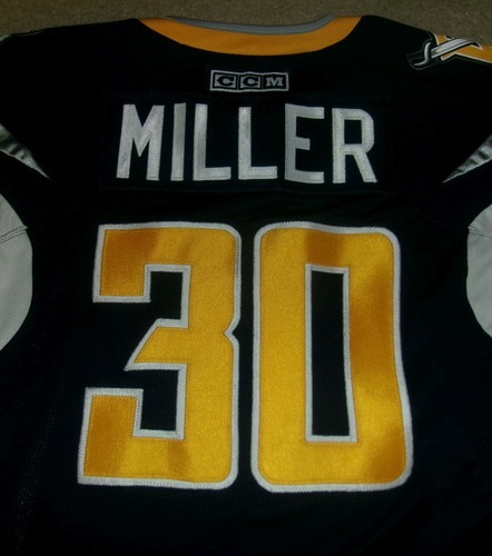 AUTHENTIC CCM Replica RYAN MILLER Buffalo Sabres STITCHED Slug JERSEY Youth L/XL - Picture 3 of 4