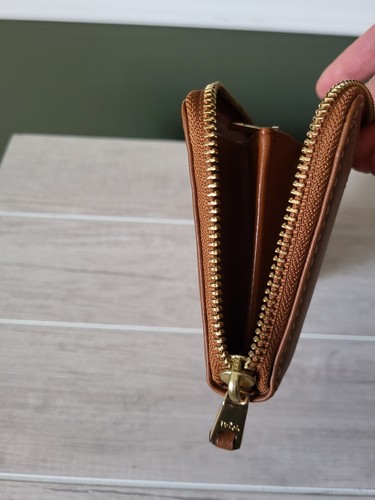 Lauren Ralph Lauren Brown Classic Leather Zip Around Long Wallet Card Slots NWOT - Picture 8 of 11