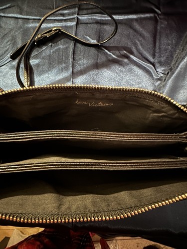 Victoria Secret Black Patent Crossbody shoulder bag Sequins adjustable strap - Picture 4 of 8