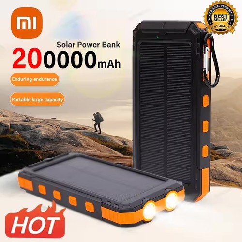 Xiaomi 20000mAh Banque d'alimentation solaire USB-A Chargeur USB-C avec lampe de poche portable - Photo 1 sur 7
