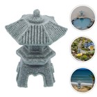  2 Pcs Japanese Stone Lantern Aquarium Ornament Asian Style Garden Ornaments