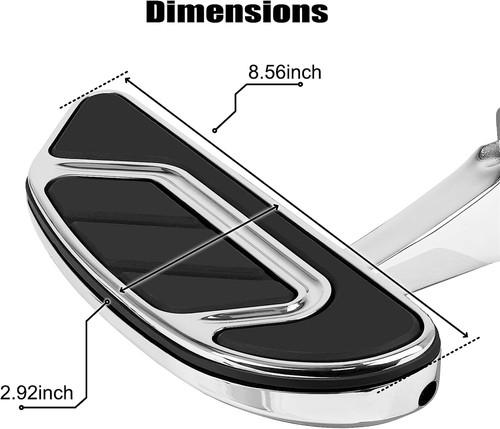 For Harley Touring Basic Upgrade Style Passenger Rear Floorboards w/ Bracket - Picture 12 of 26