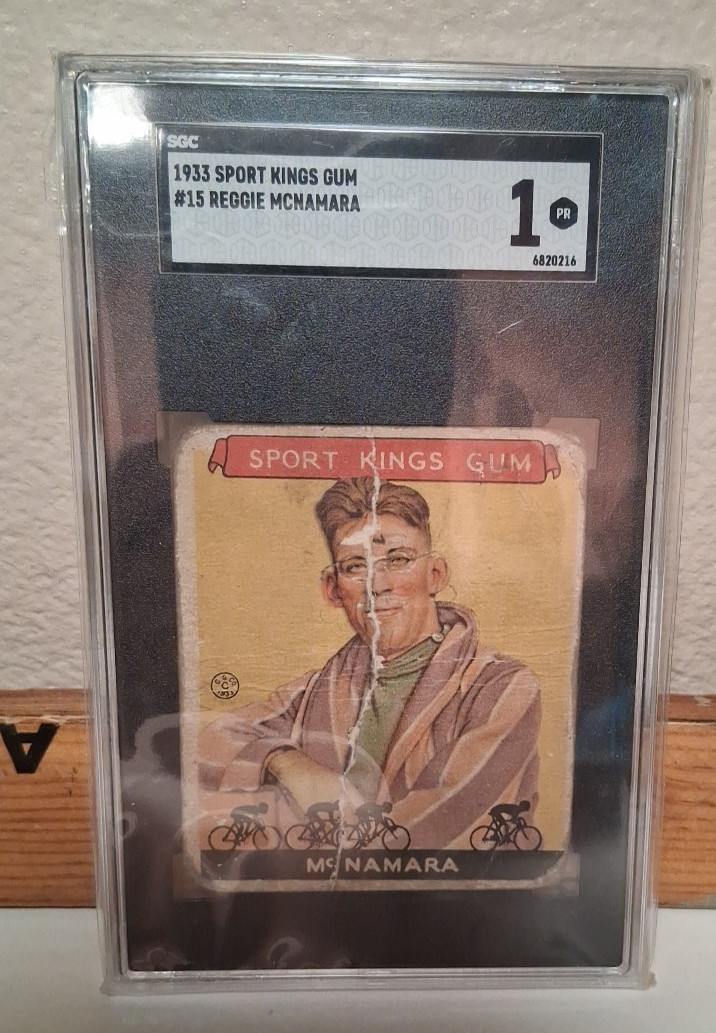 1933 Goudey Sport Kings # 15 Reggie McNamara Graded SGC 1 Bicycling