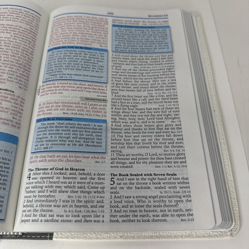 Remnant Study Bible KJV - E G White Comments Platinum Edition White Leather - Picture 16 of 24