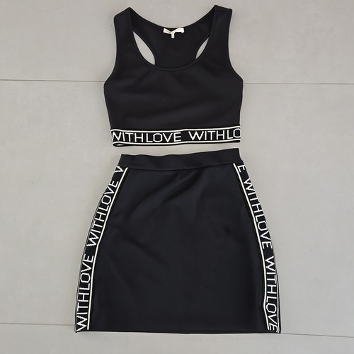 Set minigonna e top in neoprene Maje Just With Love nuovi taglia XS - Foto 1 di 7