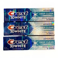 Crest 3D White Advanced Deep Clean Whitening Toothpaste 3.3oz Lot Of 3 1.01 per gallon