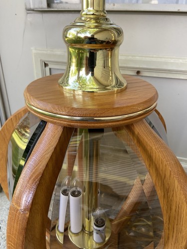 GORGEOUS VINTAGE PAIR OF ANTHONY CALIFORNIA TABLE LAMPS W/LIGHTED BASES - Picture 4 of 20