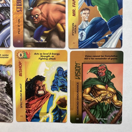 (6) 1995 MARVEL OVERPOWER COLLECTABLE CARD GAME “ONE PER DECK” NO DOUBLES - Picture 4 of 6