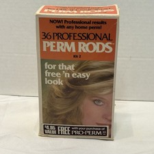Vintage Perm Curl Rods Kit 2 Professional 36 Salon Perm Rods Free 'n Easy 1980