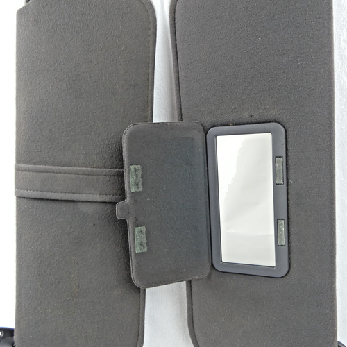 1987-1991 Ford F150 F250 F350 Bronco oem Gray Grey Cloth Sun Visors Pair - Picture 5 of 11