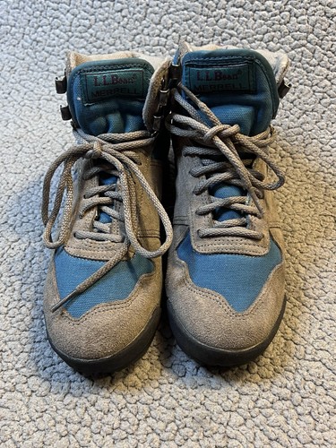 Vintage L.L Bean Wildleder Wanderschuhe Damengröße 7 grau und lila - Bild 3 von 15