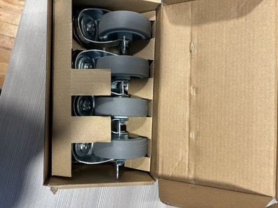 HOLKIE Caster Wheels 3 inch with No Brake Stem Casters, 3/8'' 16 x 11/2'' Stem ...