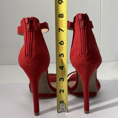 Neue modische Nova rote Riemchensandalen Stilettoabsatz Knöchelriemen Größe 6 - Bild 12 von 15